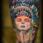 Фото рисунка тату индианка 30.10.2018 №070 - tattoo indian - tattoo-photo.ru