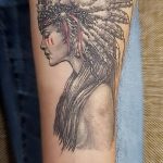 Фото рисунка тату индианка 30.10.2018 №074 - tattoo indian - tattoo-photo.ru
