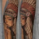 Фото рисунка тату индианка 30.10.2018 №075 - tattoo indian - tattoo-photo.ru