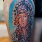 Фото рисунка тату индианка 30.10.2018 №076 - tattoo indian - tattoo-photo.ru