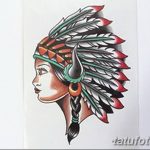 Фото рисунка тату индианка 30.10.2018 №082 - tattoo indian - tattoo-photo.ru