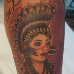 Фото рисунка тату индианка 30.10.2018 №088 - tattoo indian - tattoo-photo.ru
