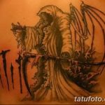 Фото рисунка тату смерть с косой 05.10.2018 №054 - tattoo death - tatufoto.com