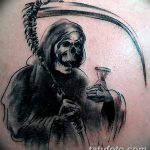 Фото рисунка тату смерть с косой 05.10.2018 №061 - tattoo death - tatufoto.com