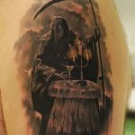 Фото рисунка тату смерть с косой 05.10.2018 №074 - tattoo death - tatufoto.com