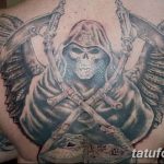 Фото рисунка тату смерть с косой 05.10.2018 №104 - tattoo death - tatufoto.com