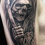 Фото рисунка тату смерть с косой 05.10.2018 №107 - tattoo death - tatufoto.com