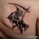 Фото рисунка тату смерть с косой 05.10.2018 №110 - tattoo death - tatufoto.com