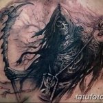 Фото рисунка тату смерть с косой 05.10.2018 №112 - tattoo death - tatufoto.com