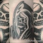 Фото рисунка тату смерть с косой 05.10.2018 №113 - tattoo death - tatufoto.com