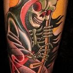 Фото рисунка тату смерть с косой 05.10.2018 №121 - tattoo death - tatufoto.com