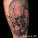 Фото рисунка тату шлем спартанца 09.10.2018 №013 - spartan helmet tattoo - tatufoto.com