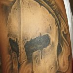 Фото рисунка тату шлем спартанца 09.10.2018 №028 - spartan helmet tattoo - tatufoto.com