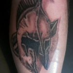 Фото рисунка тату шлем спартанца 09.10.2018 №032 - spartan helmet tattoo - tatufoto.com