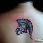 Фото рисунка тату шлем спартанца 09.10.2018 №054 - spartan helmet tattoo - tatufoto.com