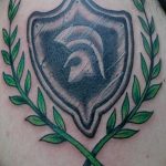 Фото рисунка тату шлем спартанца 09.10.2018 №061 - spartan helmet tattoo - tatufoto.com
