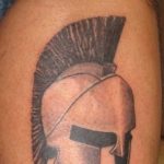 Фото рисунка тату шлем спартанца 09.10.2018 №064 - spartan helmet tattoo - tatufoto.com
