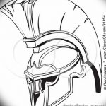 Фото рисунка тату шлем спартанца 09.10.2018 №075 - spartan helmet tattoo - tatufoto.com