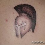 Фото рисунка тату шлем спартанца 09.10.2018 №086 - spartan helmet tattoo - tatufoto.com