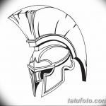 Фото рисунка тату шлем спартанца 09.10.2018 №093 - spartan helmet tattoo - tatufoto.com