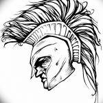 Фото рисунка тату шлем спартанца 09.10.2018 №096 - spartan helmet tattoo - tatufoto.com