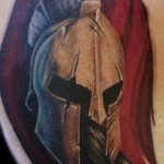 Фото рисунка тату шлем спартанца 09.10.2018 №107 - spartan helmet tattoo - tatufoto.com