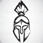 Фото рисунка тату шлем спартанца 09.10.2018 №112 - spartan helmet tattoo - tatufoto.com