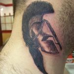 Фото рисунка тату шлем спартанца 09.10.2018 №121 - spartan helmet tattoo - tatufoto.com