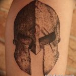 Фото рисунка тату шлем спартанца 09.10.2018 №129 - spartan helmet tattoo - tatufoto.com