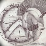 Фото рисунка тату шлем спартанца 09.10.2018 №135 - spartan helmet tattoo - tatufoto.com