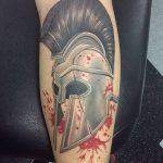 Фото рисунка тату шлем спартанца 09.10.2018 №142 - spartan helmet tattoo - tatufoto.com