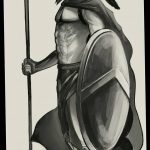 Фото рисунка тату шлем спартанца 09.10.2018 №144 - spartan helmet tattoo - tatufoto.com