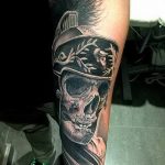 Фото рисунка тату шлем спартанца 09.10.2018 №147 - spartan helmet tattoo - tatufoto.com