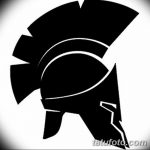 Фото рисунка тату шлем спартанца 09.10.2018 №148 - spartan helmet tattoo - tatufoto.com