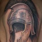 Фото рисунка тату шлем спартанца 09.10.2018 №158 - spartan helmet tattoo - tatufoto.com