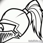 Фото рисунка тату шлем спартанца 09.10.2018 №164 - spartan helmet tattoo - tatufoto.com