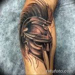 Фото рисунка тату шлем спартанца 09.10.2018 №165 - spartan helmet tattoo - tatufoto.com