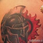 Фото рисунка тату шлем спартанца 09.10.2018 №169 - spartan helmet tattoo - tatufoto.com