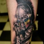 Фото рисунка тату шлем спартанца 09.10.2018 №170 - spartan helmet tattoo - tatufoto.com