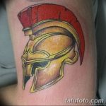 Фото рисунка тату шлем спартанца 09.10.2018 №189 - spartan helmet tattoo - tatufoto.com