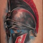 Фото рисунка тату шлем спартанца 09.10.2018 №196 - spartan helmet tattoo - tatufoto.com