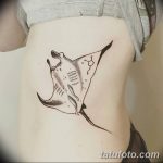 Фото тату скат манта 24.10.2018 №011 - tattoo manta photo - tatufoto.com