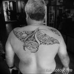 Фото тату скат манта 24.10.2018 №020 - tattoo manta photo - tatufoto.com