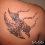 Фото тату скат манта 24.10.2018 №075 - tattoo manta photo - tatufoto.com