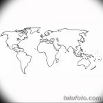 Фото тутуировка карта мира 29.10.2018 №045 - tattoo world map photo - tatufoto.com