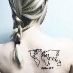 Фото тутуировка карта мира 29.10.2018 №054 - tattoo world map photo - tatufoto.com