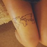 Фото тутуировка карта мира 29.10.2018 №056 - tattoo world map photo - tatufoto.com