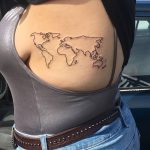 Фото тутуировка карта мира 29.10.2018 №079 - tattoo world map photo - tatufoto.com