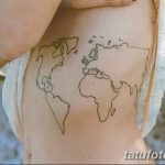 Фото тутуировка карта мира 29.10.2018 №081 - tattoo world map photo - tatufoto.com