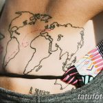 Фото тутуировка карта мира 29.10.2018 №097 - tattoo world map photo - tatufoto.com